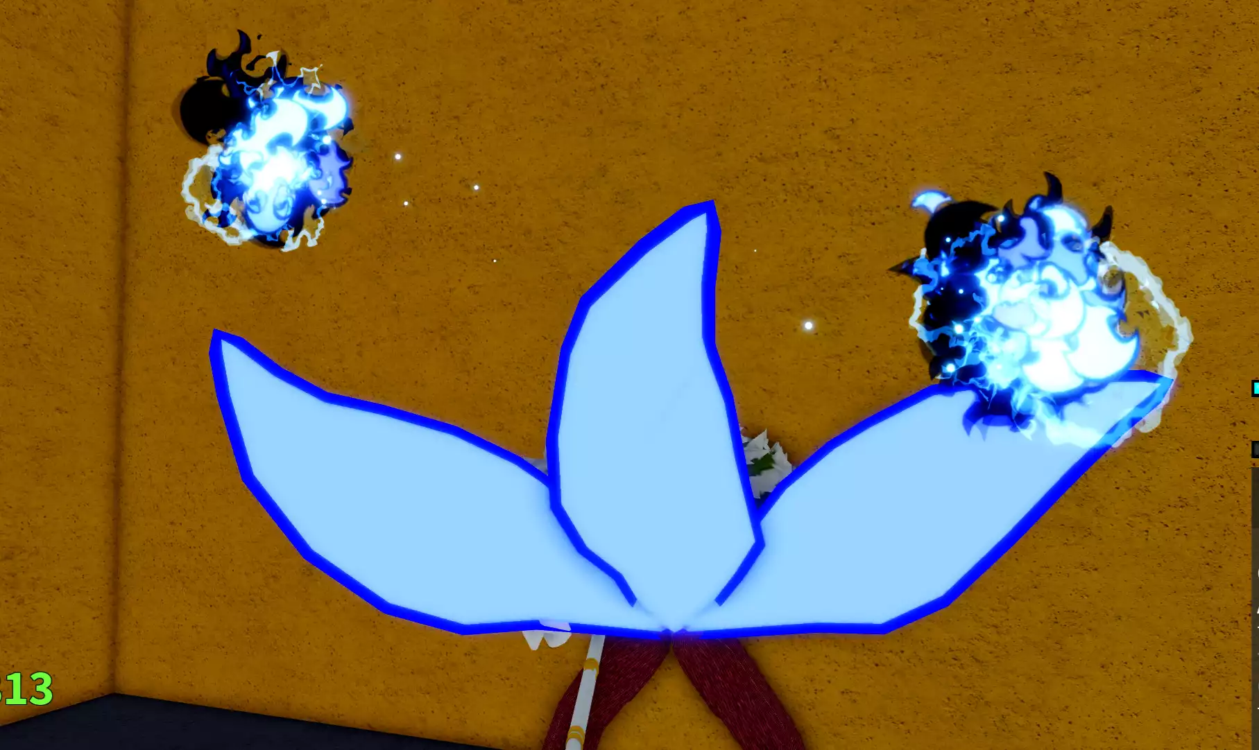 Kitsune đang ăn + Song Đao Nguyền Rủa, Băng v2