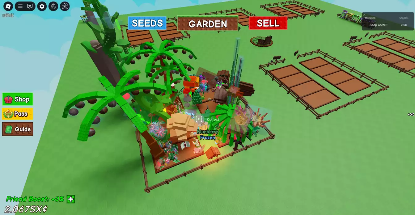 vuờn đẹp nhiều pet xịn còn  2 quả 4tỉ ,có chơi rolox lv2534 : lưỡi hái ,gas đã ăn, control ,Người V3