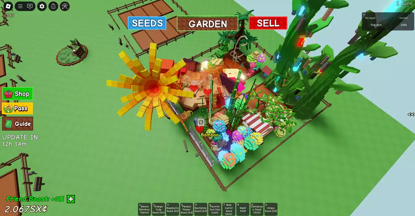 vườn đẹp nhiều pet xịn,có chơi blox lv 2558 :lưỡi hải , băng V2