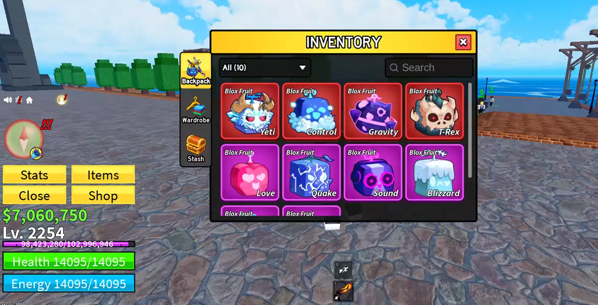 Yeti , Gravity , T Rex, Control + Áo choàng bóng tối