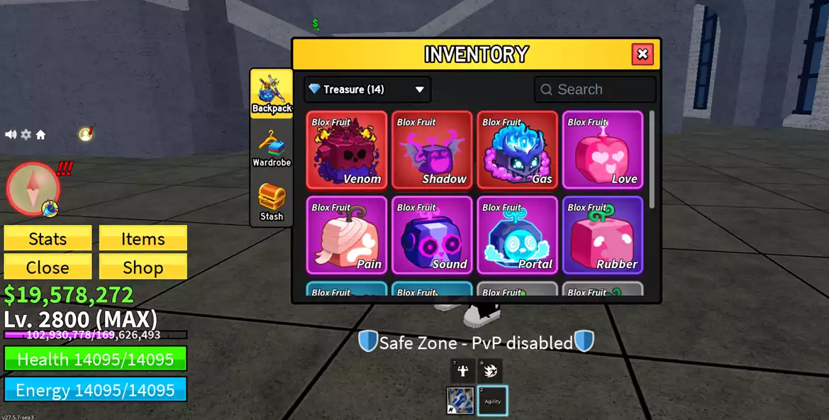 Gas , Shadow , Venom + Godhuman +Thỏ V3