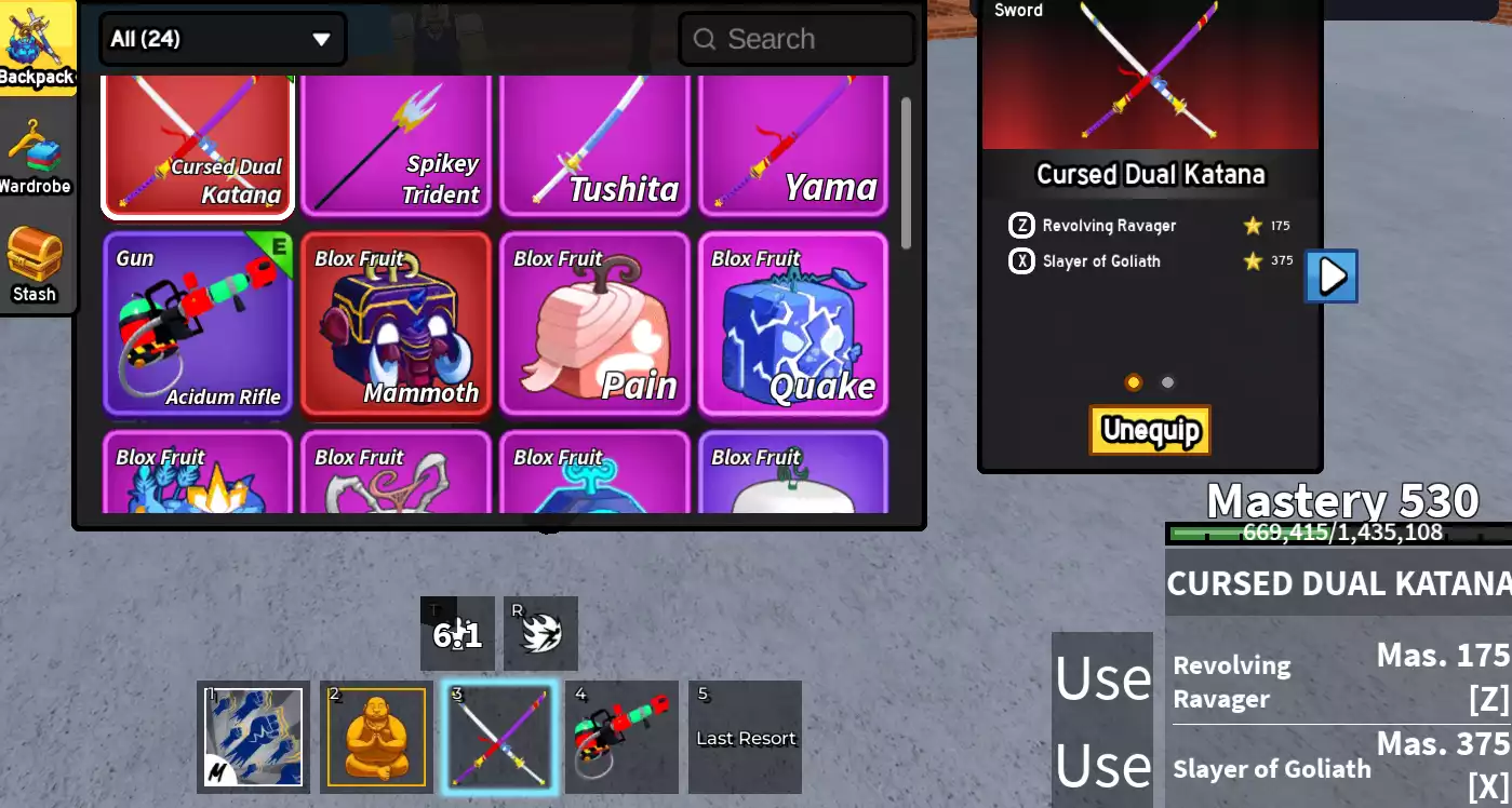 God max thông thạo, song đao gần max thông thạo