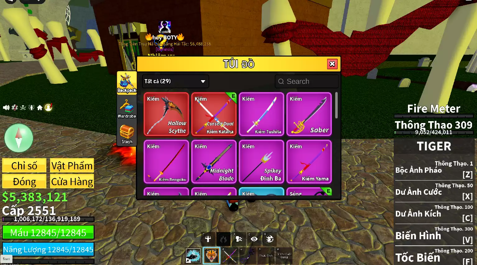 Acc đang ăn Leopard + Godhuman + CDK + Human V4