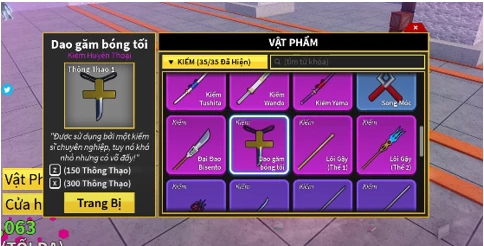 Hướng dẫn cách lấy kiếm Yoru Mini (Dark Dagger)